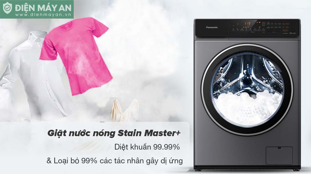 Máy giặt sấy Panasonic Inverter giặt 10 kg - sấy 6 kg NA-S106FC1LV